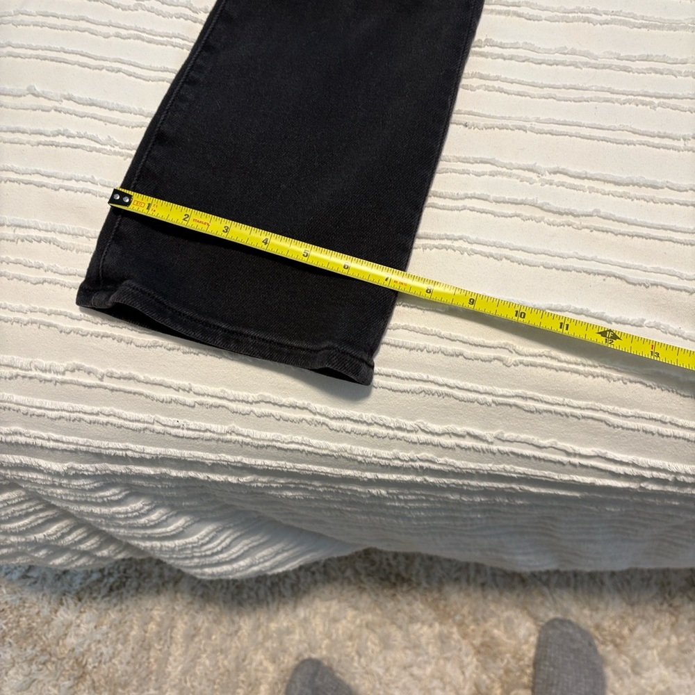 Madewell Black Mid-Rise Kick Out Crop Classic Women's Jeans - Picture 7 of 8
